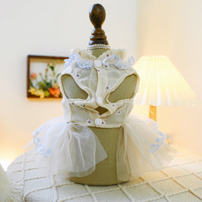 puppy party dress Amazon.com : Anelekor White Small Dog Wedding Dress with D-Ring, Bow Knot Puppy Clothes for Small Dog Girl,Cat Birthday Outfit, Pet Party Dress for Kitten Chihuahua Yorkie Pomeranian (White, X-Small) : Pet