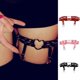 thumbnail image 4 of Sonducket Mujeres Sexy elástico cuero pierna anillo liguero Punk corazón remache muslo anillo Punk Goth cuero arnés ajustable Ropa, zapatos y accesorios Miscelánea rojo 30-50cm, 4 of 5