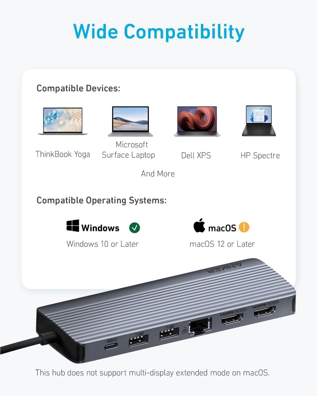 Anker 14 in 1 USB C Docking Station,USB C Hub Triple Display