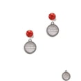 thumbnail image 2 of Delight Jewelry Stainless Steel Disc Sisters are Best Friends Forever Red Crystal Clip on Earrings, 2 of 5
