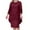 Wine, variant on TMOYZQ Women's Plus Size Lace Tulle Bodycon Midi Dress Round Neck 3/4 Sleeve Elegant Work Office Pencil Dress Cocktail Party Dress Wedding Guest Dresses