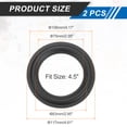thumbnail image 2 of Uxcell 2 Pcs 4.5 Inch Rubber Speaker Edge Surround Rings 117x75mm(IDxOD) Perforated Subwoofer Rings Replacement Parts for Speaker Repair or DIY, Black, 2 of 6