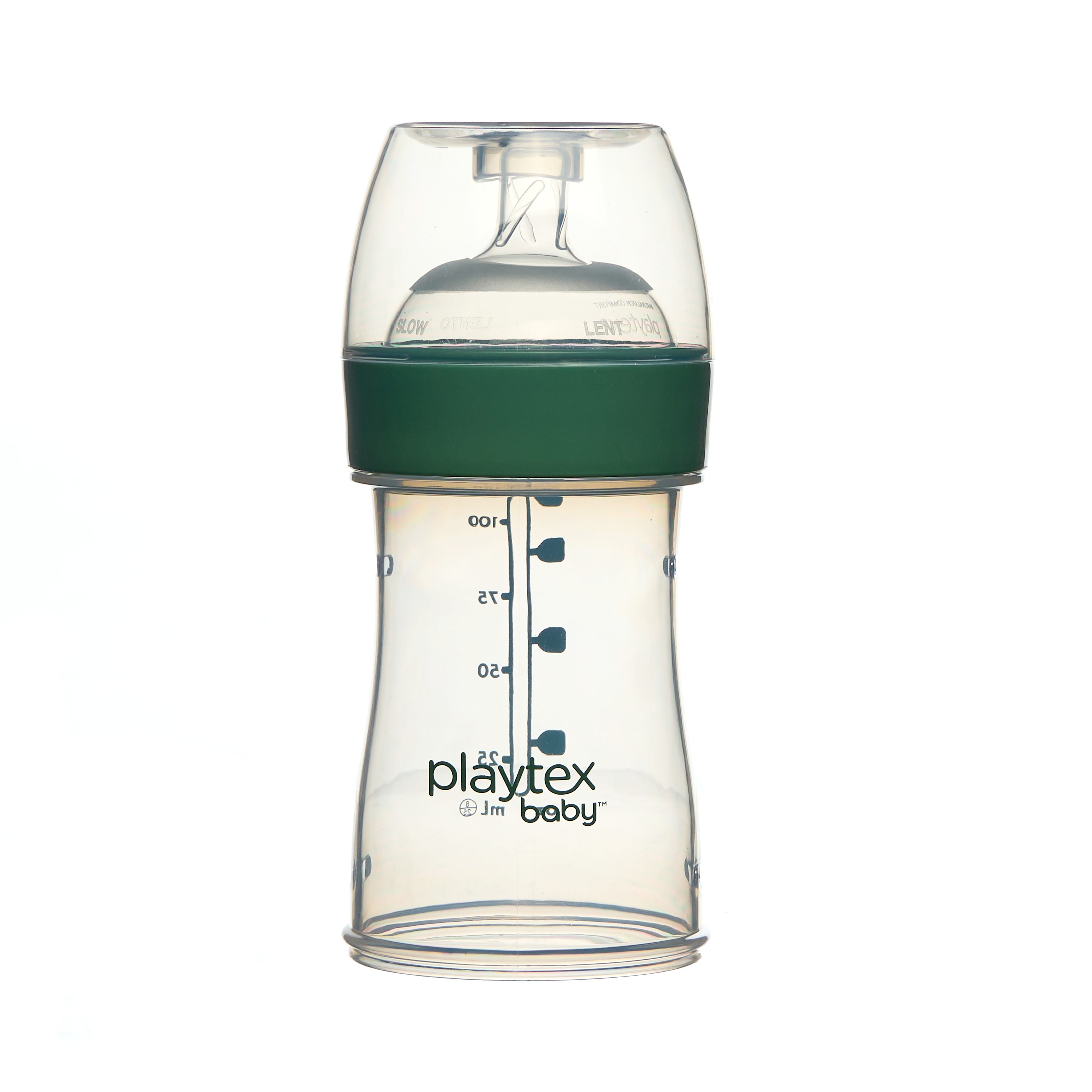 Playtex Baby Nurser Clear Anti-Colic Baby Bottle with 15 Drop-ins Liners, 4 oz, 3 pack