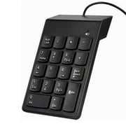 axGear USB Numeric Keypad Number Keyboard Pad Wired Plam Size 18 Keys Black