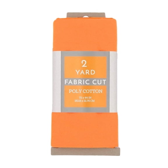 Shason Textile 2 Yard Cut Poly Cotton Fabric, Orange, 44" Wide for Craft & Quilting Projects