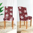 thumbnail image 4 of Snowflakes Christmas Dining Chair Covers Set of 4 Stretch Removable Washable Chair Slipcover Dining Chair Seat Cover for Dining Room Kitchen Wedding Party Decor, 4 of 6