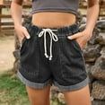 thumbnail image 4 of Aayomet Women's Ripped High Waisted Stretchy Denim Jean Shorts, Gray, XXL, 4 of 5