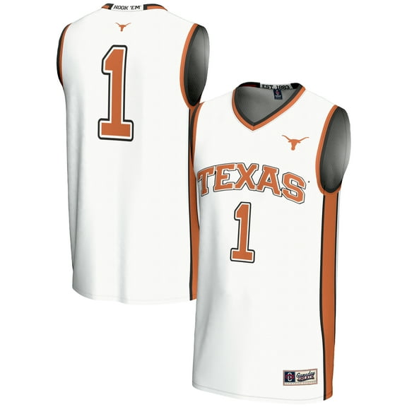 Youth GameDay Greats White #1 Texas Longhorns Lightweight Replica Basketball Jersey