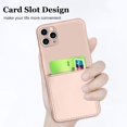 thumbnail image 2 of iPhone 11 Pro Max Case 2019 (6.5 Inch) Liquid Silicone Card Slot Soft Thin Ultra Slim Fit Cover Shockproof Anti Scratch Microfiber Lining Full Body Protection Shell-Sand Pink, 2 of 12