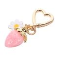 thumbnail image 4 of Lindo llavero de fresa, accesorio para niñas, decoración estética de fresa, llavero kawaii para mochila y bolso, 4 of 8