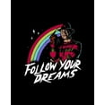 thumbnail image 7 of Freddy Krueger Follow Your Dreams Mens Black Graphic Tee-5XL, 7 of 7