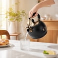 thumbnail image 4 of SUSLAS 2.64 qt Stainless Steel Whistling Tea Kettle for Stovetop, Black Vintage Tea Pot, 4 of 9