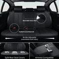 thumbnail image 2 of Florich Car Seat Covers, 5 Seats Breathable&Waterproof Faux Leather Seat Protectors, Automotive Interior Accessories Universal Fit Most Cars, Black, 2 of 8