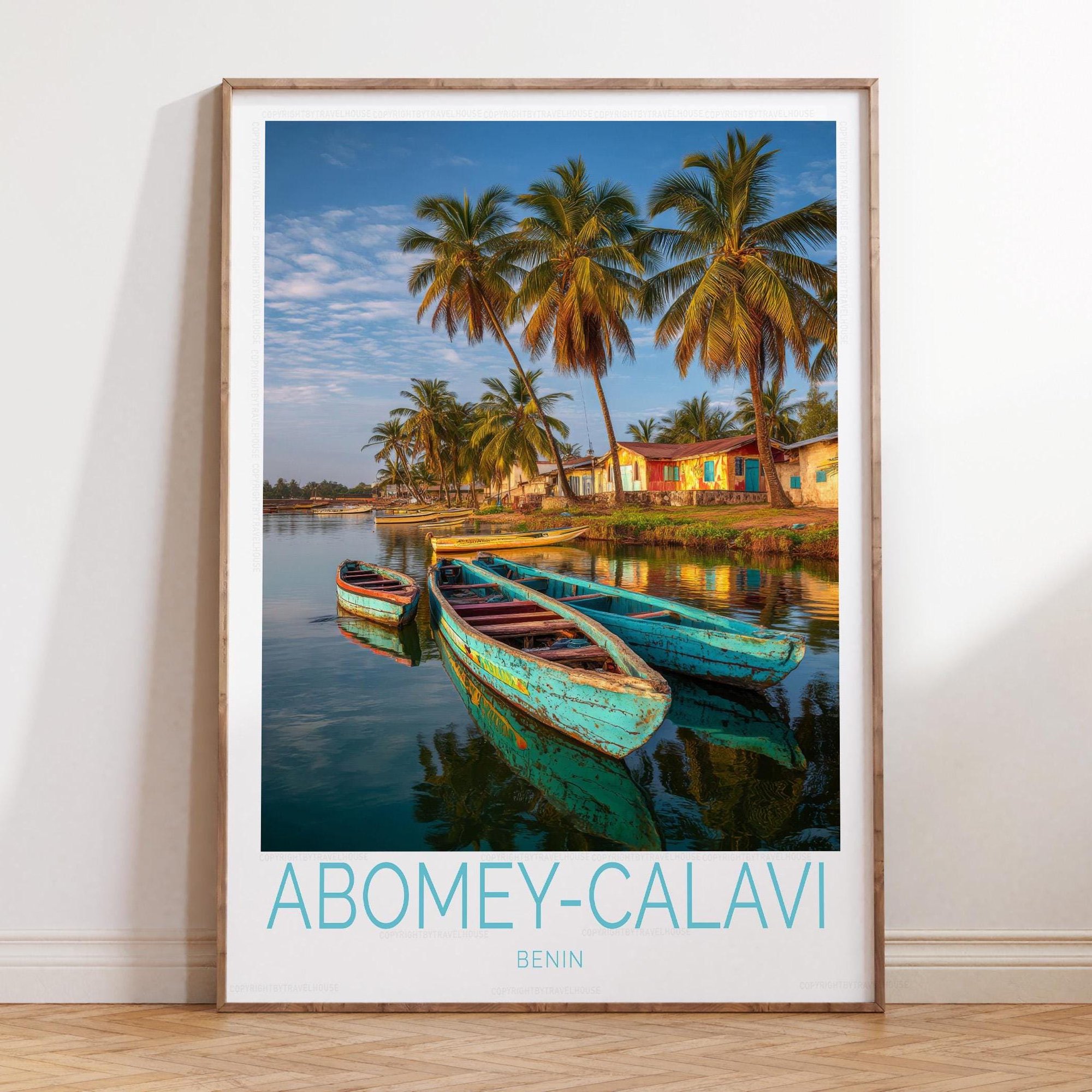 Abomey-Calavi Benin Coastal Travel Tropical Africa Wall Art Poster , Poster Print Only