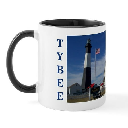 

CafePress - Tybee Island Lighthouse Coffee Mug - 11 oz Ceramic Mug - Novelty Coffee Tea Cup