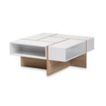thumbnail image 1 of Baxton Studio Rasa Two-Tone White and Oak Finished Wood Coffee Table, 1 of 7