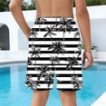 thumbnail image 6 of Kids Boys Beach Shorts Drawstring Elastic Waist Palm Tree Tropical Print Swim Trunks for Summer Vacation Holiday, 4T-15Y, 6 of 8