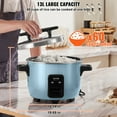 thumbnail image 3 of VEVOR Commercial Rice Cooker 60-Cup Non-Stick Pot 13L 24H Keep Warm Restaurant, 3 of 9