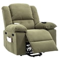 thumbnail image 4 of Power Lift Recliner Chair for Elderly, Recliners with Adjustable Massage and Heating Function,Sofa Corduroy Fabric Recliner Chair with Infinite Position for Living Room,Green, 4 of 13