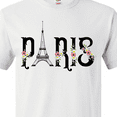 thumbnail image 4 of Inktastic Paris Eiffel Tower with Flowers T-Shirt, 4 of 5