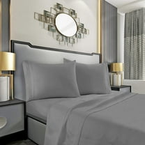 Elegant Comfort 1500 Series Soft 2pc PILLOW CASES, All Sizes and Colors, King Pillowcase Set, Grey