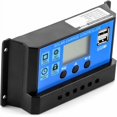 thumbnail image 3 of CAMOTUSE 2pc 30A Solar Panel Battery Charge Controller 12V/24V LCD Regulator Dual USB, 3 of 5