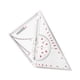 thumbnail image 5 of 2 piezas Regla triangular Transportador de ángulos cuadrados Transportador Regla de medición triangular Regla matemática para ingeniero Profesor, 5 of 9