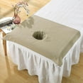 thumbnail image 2 of serony Coton SPA Demi-Table Couverture Salon de Beauté Lit Trou Serviette Kaki, 2 of 7