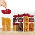thumbnail image 3 of Cheer Collection Airtight Food Storage Containers Includes Dry Erase Marker and Labels, Set of 7 - Red, 3 of 5