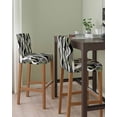 thumbnail image 2 of Sage Green Stripe Bar Stool Covers Set of 6, Grey White Geometric Modern Abstract Stretch Washable Bar Chair Covers with Backs, Removable Pub Counter Height Chair Cover for Kitchen Dining Room Cafe, 2 of 7