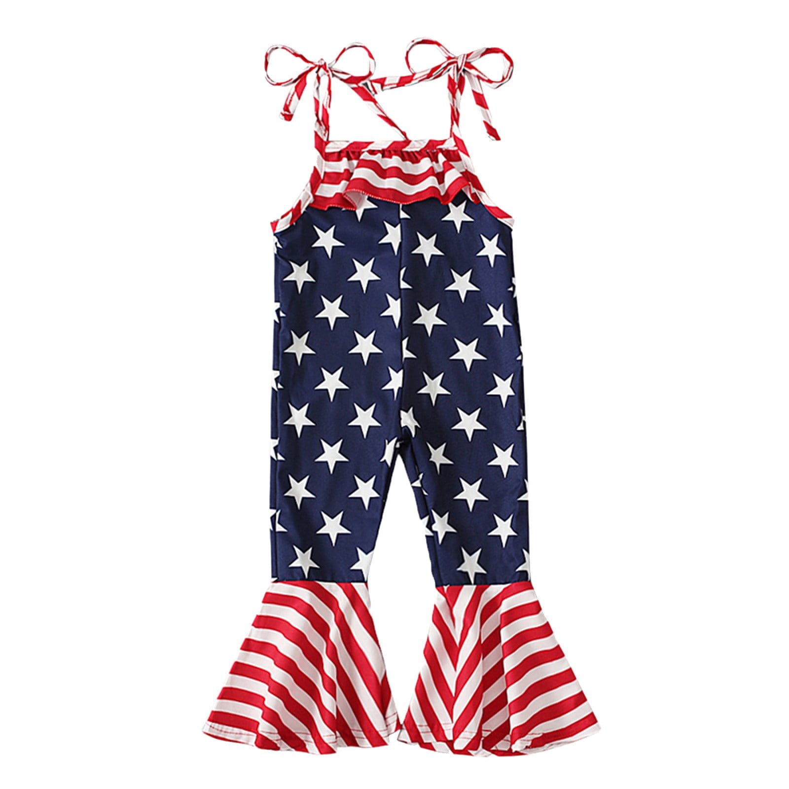 koaiezne Toddler Kids Girls 4th Of July Prints Sleeveless Independence ...