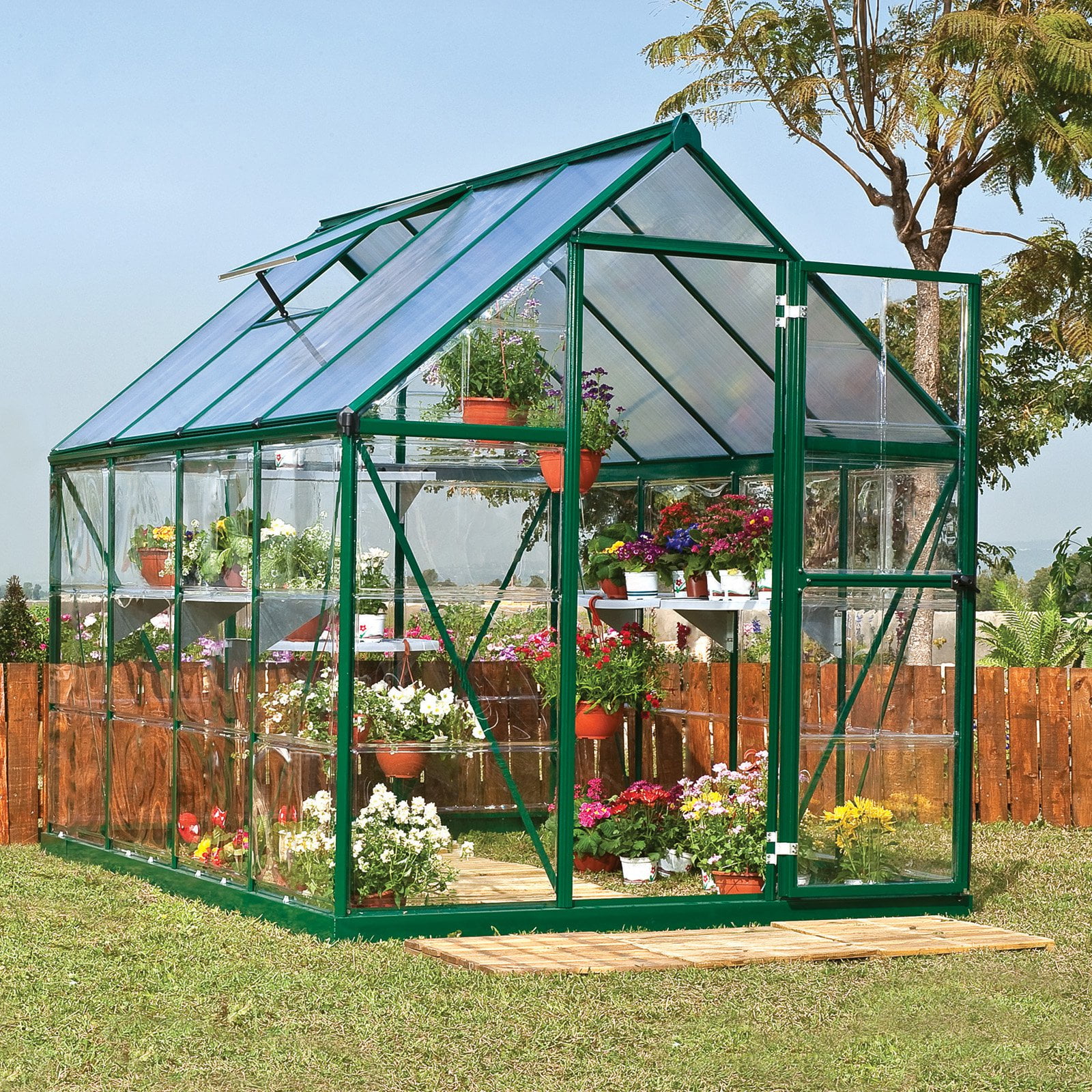 Palram Hybrid Greenhouse 6' x 8' Green by Palram