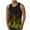 Yellow, variant on AIEOTT Flame Print Shirt Men Fashion Sleeveless Vest Graphic Print Tank Top Casual Crewneck Shirts Summer Cut off Shirts