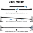 thumbnail image 6 of AEASKIEY Extra Long Tension Shower Curtain Rod, Adjustable Heavy Duty Tension Rod for Bathroom Closet Windows, 115 inch, 6 of 6