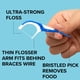 thumbnail image 3 of OrVance Braces Flosser - Diseñado para aparatos ortopédicos para una limpieza fácil y efectiva, hilo dental ultra fuerte - 40 unidades (paquete de 1), 3 of 8