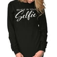 thumbnail image 4 of Believe in Selfie Cute Motivational Women Plus Size Long Sleeve Graphic Tee Brisco Brands 2X, 4 of 5