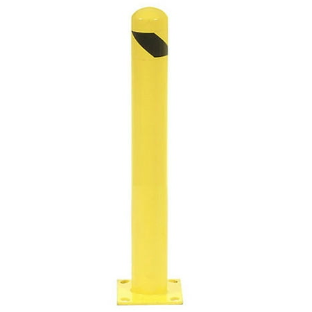 Round Bollard - 36 Inch High Round Bollard, Yellow, Lot of 1