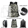 thumbnail image 6 of Uourmeti Camo Soccer Ball Print Durable Backpack for Camping School, Large Storage High Quality Polyester Backpack Not Easy To Fade Bookbag, 6 of 6