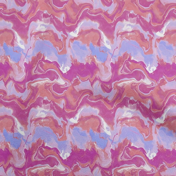 oneOone Cotton Silk Pink Fabric Abstract Fabric For Sewing Printed Craft Fabric By The Yard 42 Inch Wide