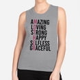 thumbnail image 2 of Amazing Mother Women's Muscle Tank X-Large Heather Grey, 2 of 5