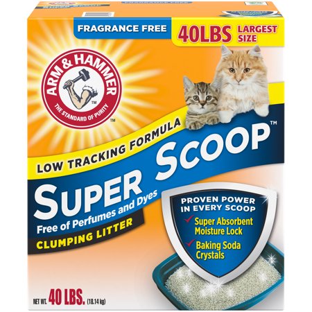 Arm & Hammer Super Scoop Clumping Litter, Fragrance Free (World's Best Cat Litter Clumping Formula)