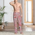 thumbnail image 4 of Salouo Flamingos Print Pajama Pants for Men, Lounge Pants Elastic Waistband Casual Men's sleepwear Loungewear Sleep Pajama Pant -Medium, 4 of 7