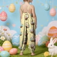 thumbnail image 6 of YDFCWXW Jumpsuits for Girls Casual Sleeveless Loose Spaghetti Strap Summer Rompers Long Pants (Yellow, 9-10 Years), 6 of 6