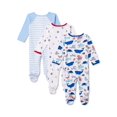 thumbnail image 2 of Wonder Nation Newborn Baby Boy Sleep and Play Pajamas, 3 Pack, Preemie-6/9 Months, 2 of 3