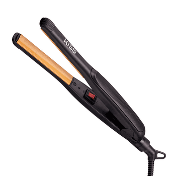 KISS Red Professional .5" Tourmaline Ceramic Flat Iron Hair Straightener, Black