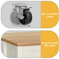 thumbnail image 5 of DWVO Kitchen Storage Cart with Adjustable Shelves, Rolling Kitchen Island with Drawers and Doors, off-White, 5 of 11
