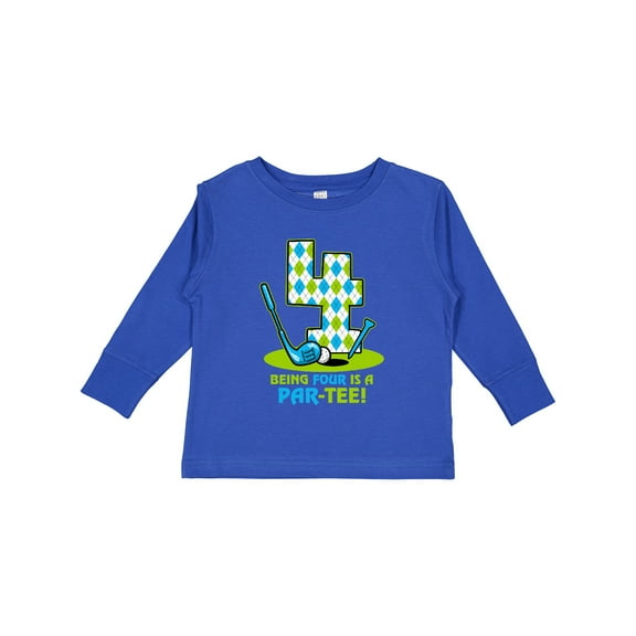 Inktastic Golf Par-tee 4th Birthday Boys Long Sleeve Toddler T-Shirt