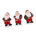 thumbnail image 4 of 3 Pieces Santa Figurine Resin Statue Hand Painted Ornament for Christmas Holiday Home Tabletop Display, 4 of 9