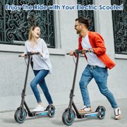 Electric Scooter for Adults, 600W, 30 Miles & 25 MPH Max, 10 Pneumatic Tires Portable Folding Design,Commuting E-Scooter Blue
