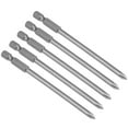 thumbnail image 1 of Unique Bargains 5 Pcs 1/4 Shank 100mm Length 4.5mm Phillips PH1 Magnetic S2 Screwdriver Bits, 1 of 4